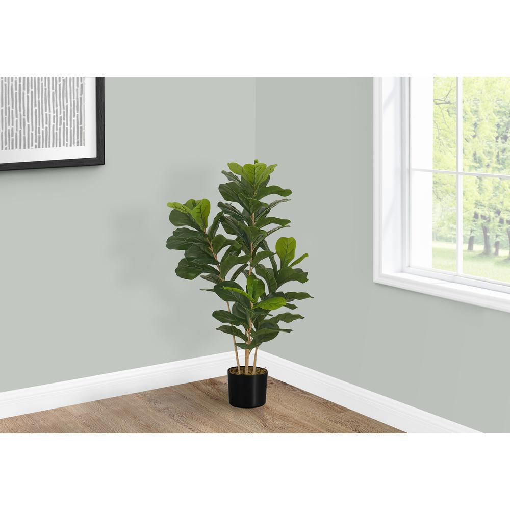 Artificial Plant, 41 Tall, Fiddle Tree, Indoor, Faux, Fake, Floor, Greenery. Picture 5