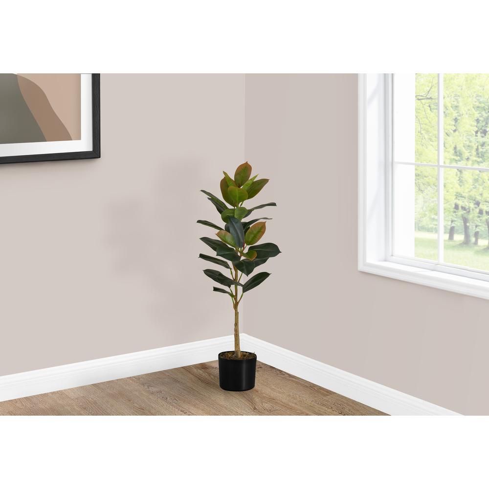 Artificial Plant, 40 Tall, Rubber Tree, Indoor, Faux, Fake, Floor, Greenery. Picture 5