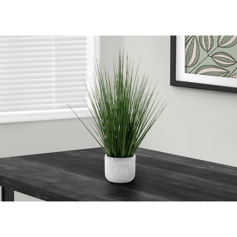 Artificial Plant, 21 Tall, Grass, Indoor, Faux, Fake, Table, Greenery. Picture 4