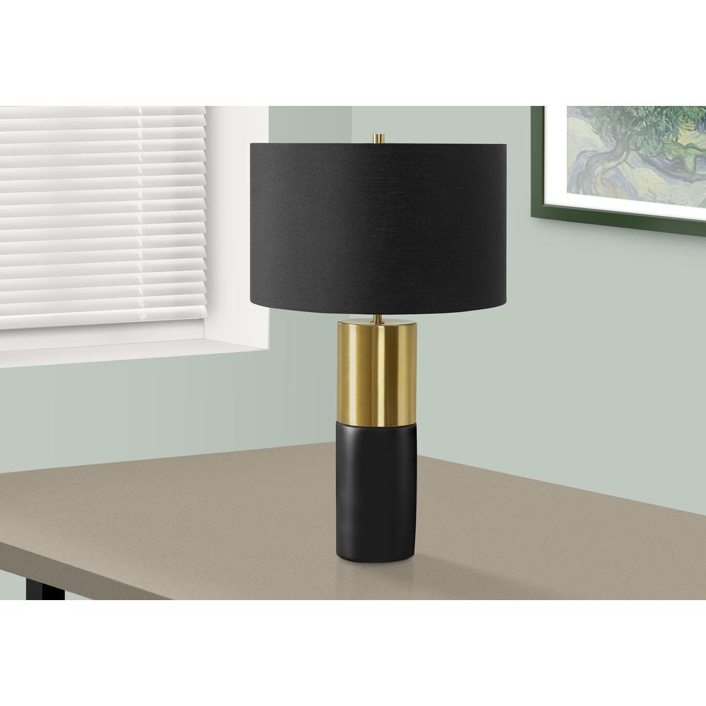 Lighting, 25"H, Table Lamp, Black Concrete, Black Shade, Contemporary. Picture 5