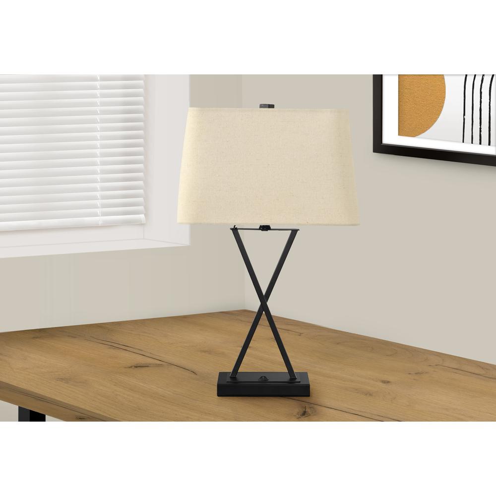 Lighting, 25H, Table Lamp, Usb Port Included, Black. Picture 6
