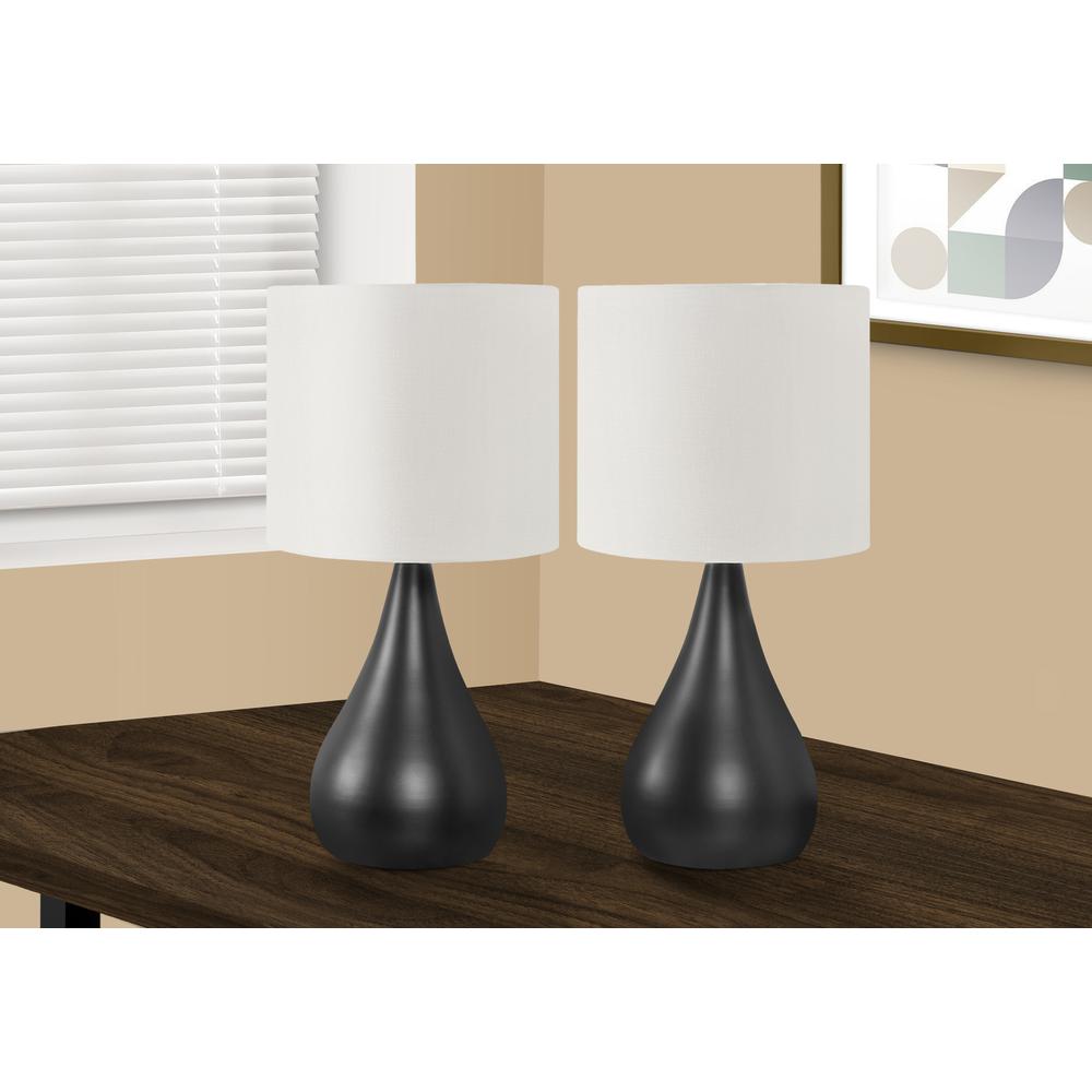 Lighting, Set Of 2, 18H, Table Lamp, Black. Picture 4