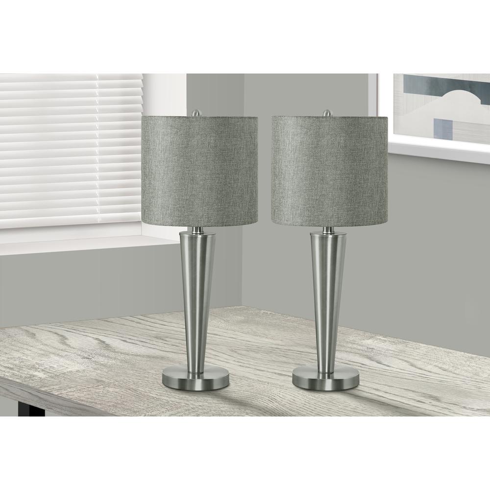Lighting, Set Of 2, 24H, Table Lamp, Usb Port Included, Nickel. Picture 6