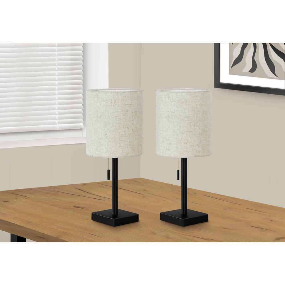 Lighting, Set Of 2, 17H, Table Lamp, Usb Port Included, Black. Picture 5