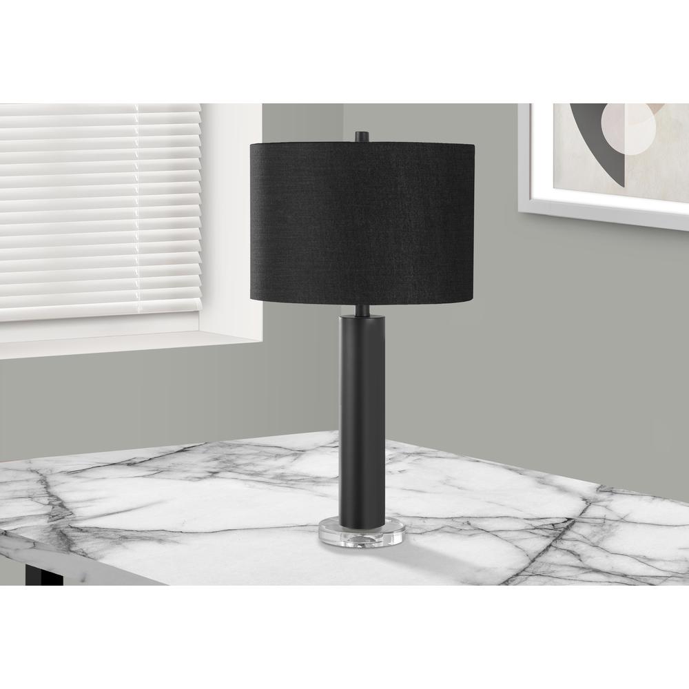 Lighting, 28"H, Table Lamp, Black Metal, Black Shade, Contemporary, Modern. Picture 5