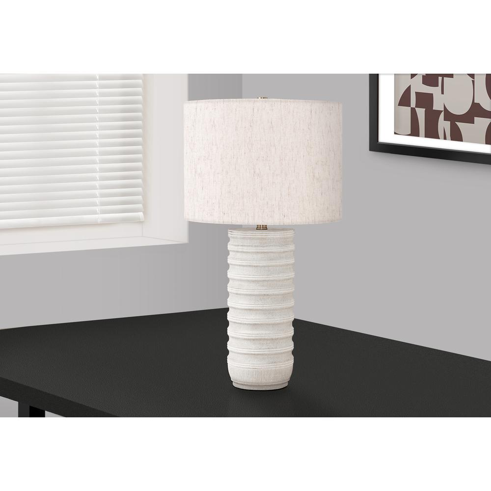 Lighting, 28"H, Table Lamp, Cream Resin, Ivory / Cream Shade, Transitional. Picture 5