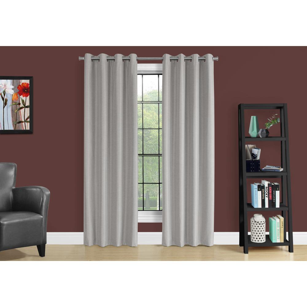 Curtain Panel, 2pcs Set, 54W X 84L, 100% Blackout, Grommet, Living Room. Picture 3