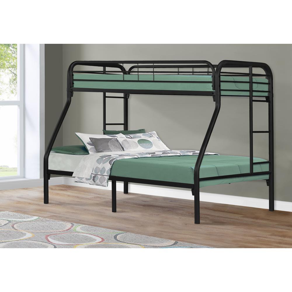 BUNK BED - TWIN / FULL SIZE / BLACK METAL. Picture 2