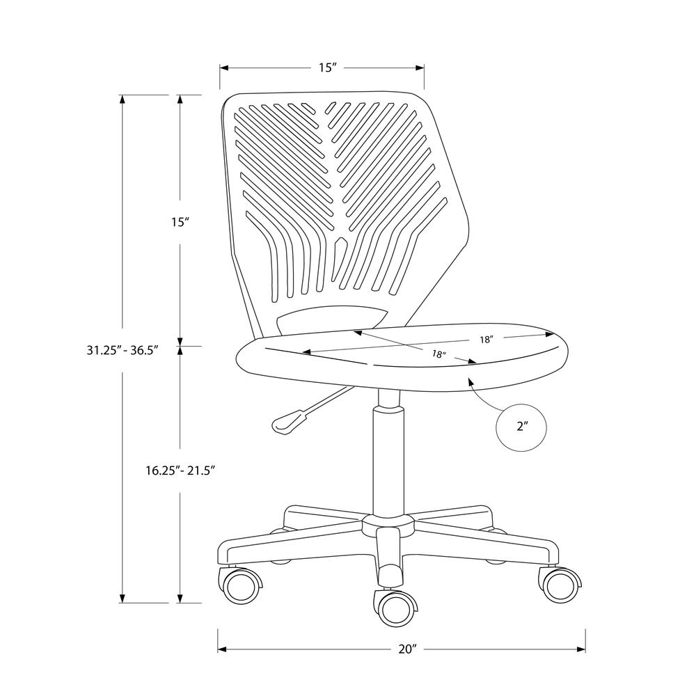 Office Chair, Adjustable Height, Swivel, Ergonomic, Computer Desk, Work. Picture 10