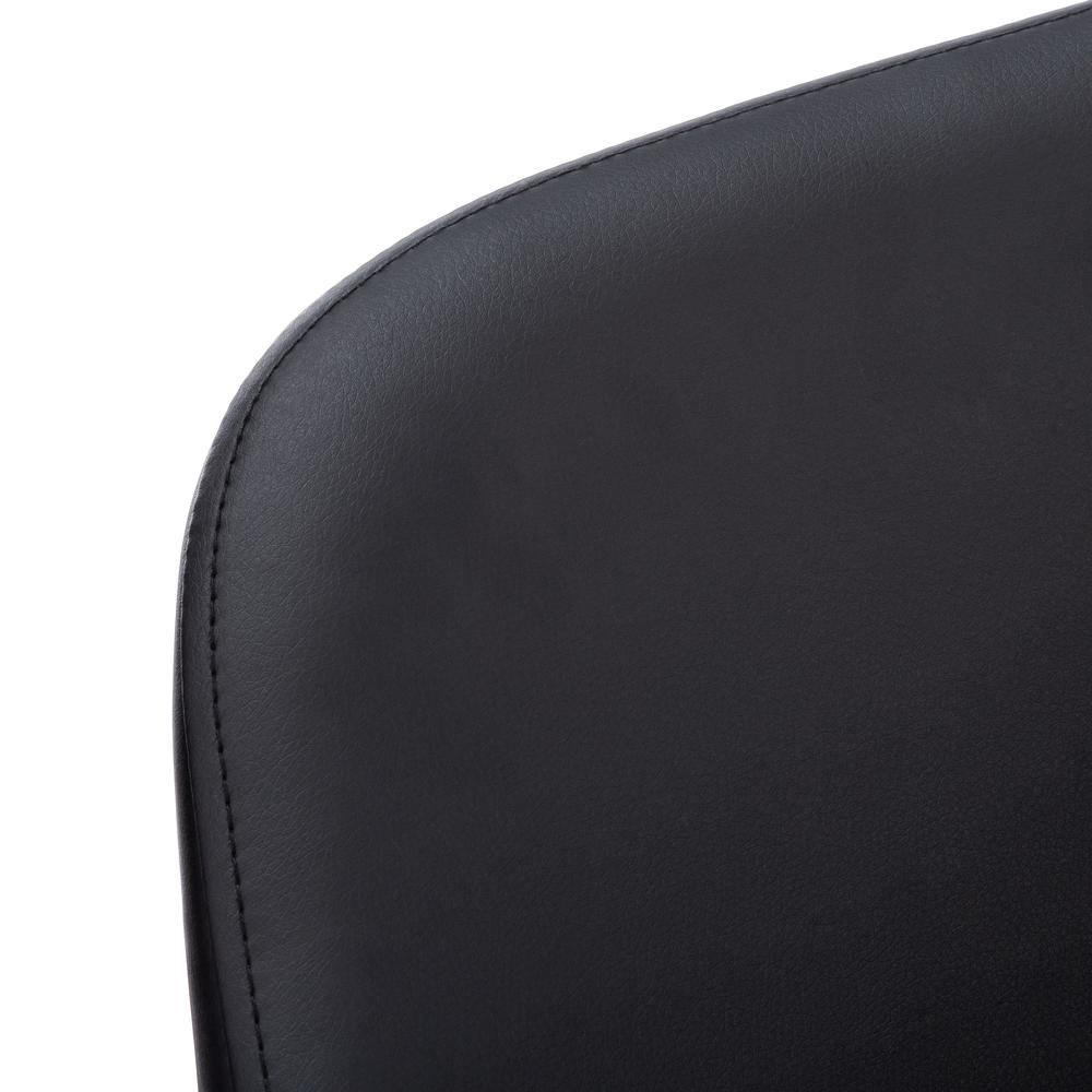 Dining Chair - 2Pcs, 33"H, Black Leather-Look, Black. Picture 9