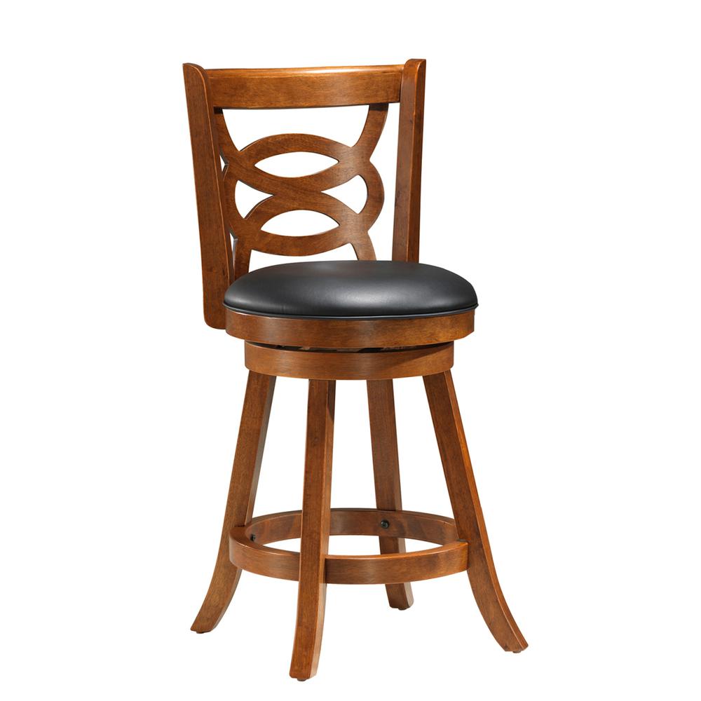 BARSTOOL - 2PCS / 39"H / SWIVEL / OAK COUNTER HEIGHT. Picture 1