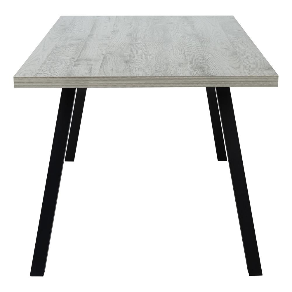 Dining Table, 60 Rectangular, Kitchen, Dining Room, Grey Laminate, Black. Picture 3
