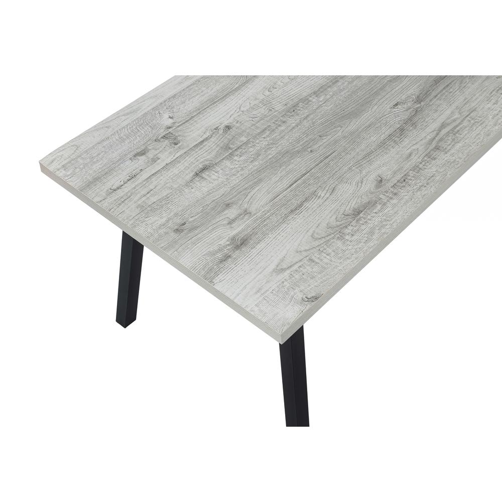 Dining Table, 60 Rectangular, Kitchen, Dining Room, Grey Laminate, Black. Picture 4