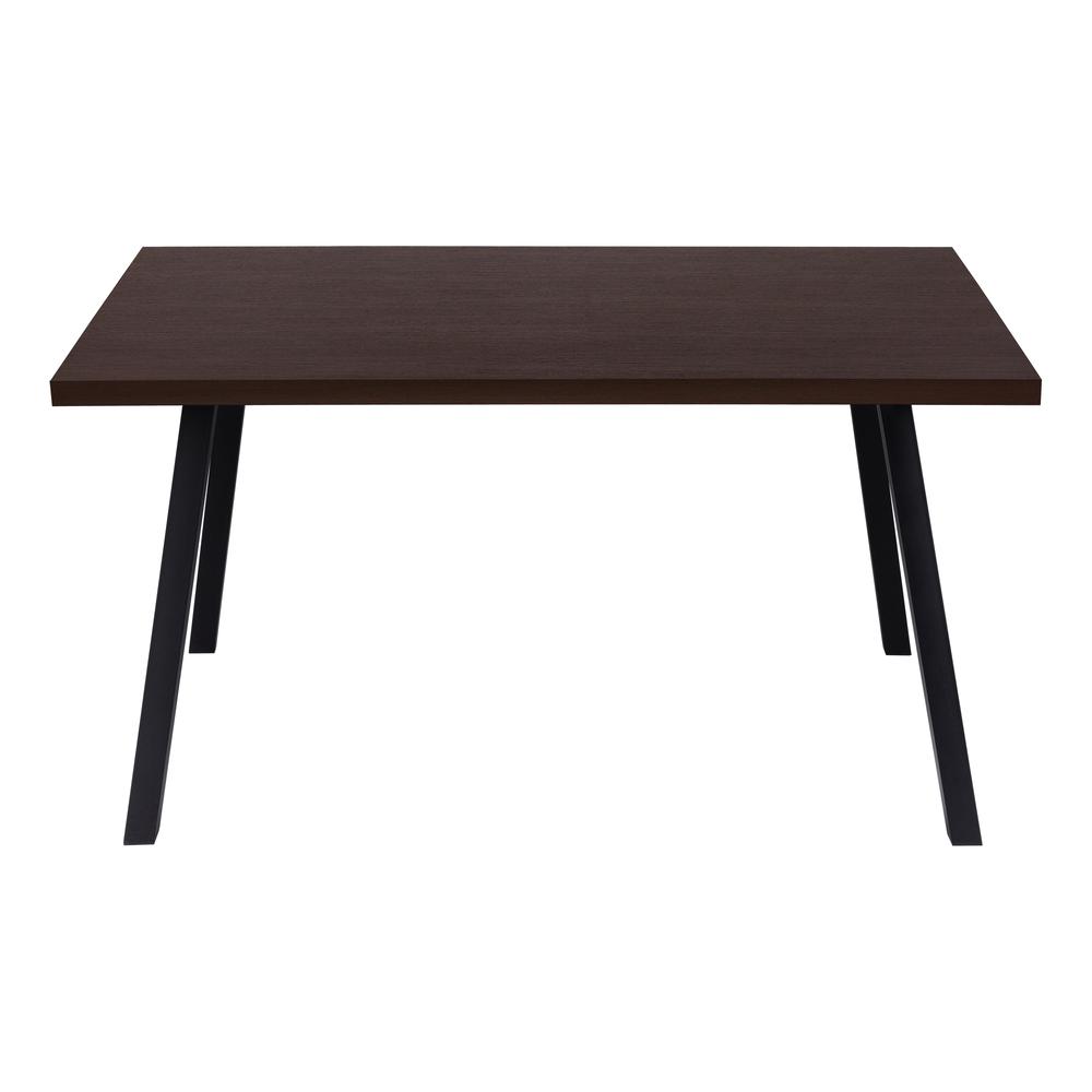 Dining Table, 60 Rectangular, Kitchen, Dining Room, Brown Laminate, Black. Picture 2