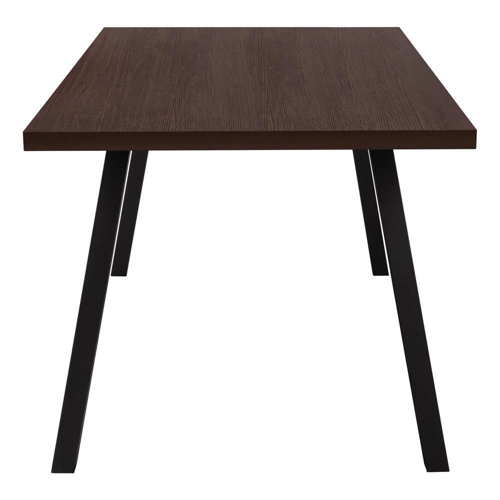Dining Table, 60 Rectangular, Kitchen, Dining Room, Brown Laminate, Black. Picture 3