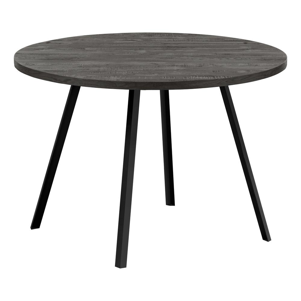 Dining Table, 48 Round, Small, Kitchen, Dining Room, Black Laminate, Black. Picture 1