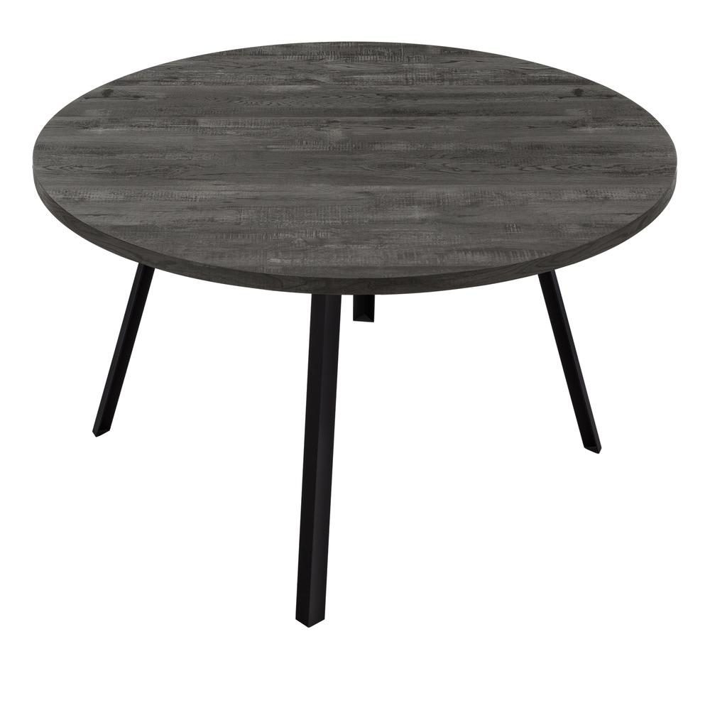Dining Table, 48 Round, Small, Kitchen, Dining Room, Black Laminate, Black. Picture 2