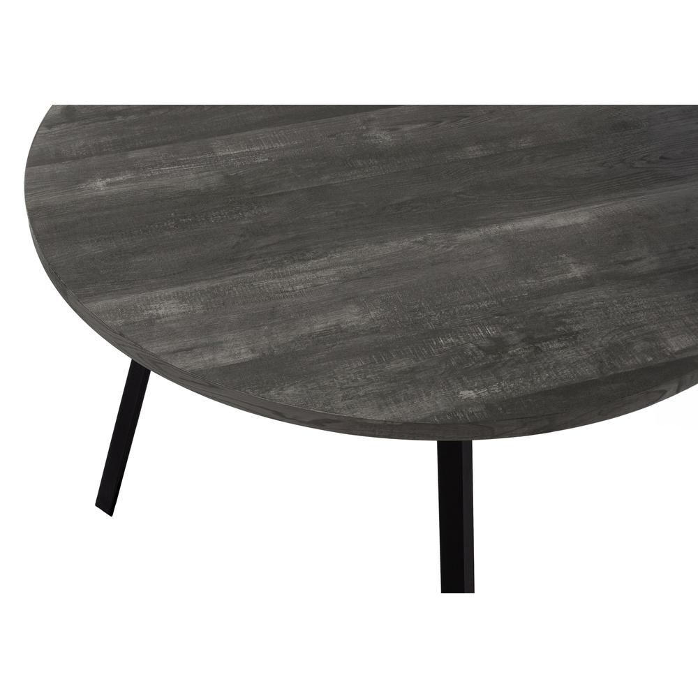Dining Table, 48 Round, Small, Kitchen, Dining Room, Black Laminate, Black. Picture 4