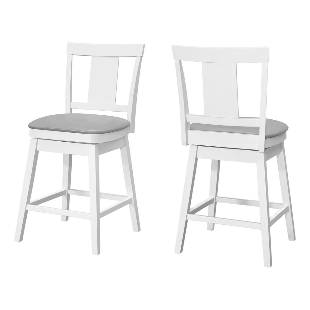 Bar Stool, Set Of 2, Swivel, Counter Height, Kitchen. Picture 1