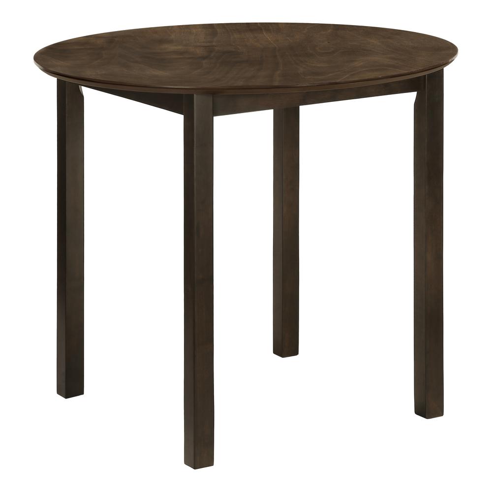 Dining Table, 36 Round, Small, Kitchen, Dining Room, Brown Veneer. Picture 1