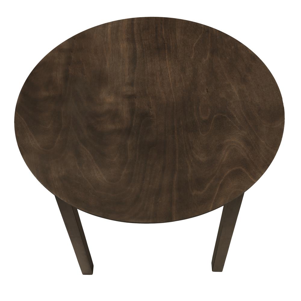 Dining Table, 36 Round, Small, Kitchen, Dining Room, Brown Veneer. Picture 5