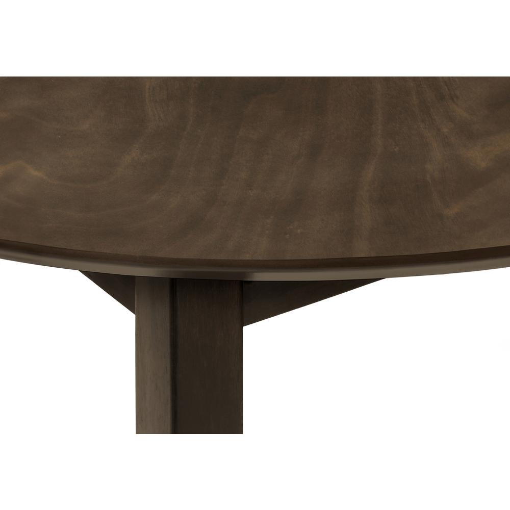 Dining Table, 36 Round, Small, Kitchen, Dining Room, Brown Veneer. Picture 6
