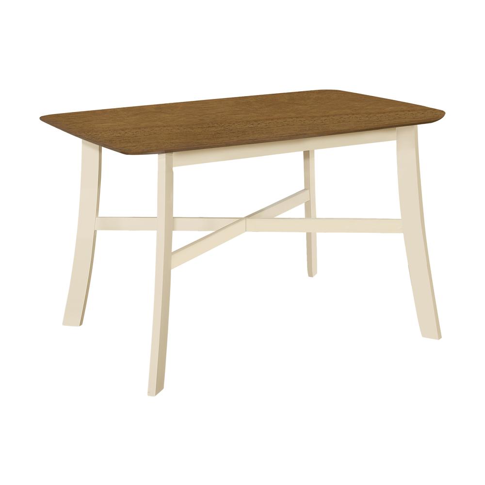 Dining Table, 48 Rectangular, Small, Kitchen, Dining Room, Oak And Cream. Picture 1