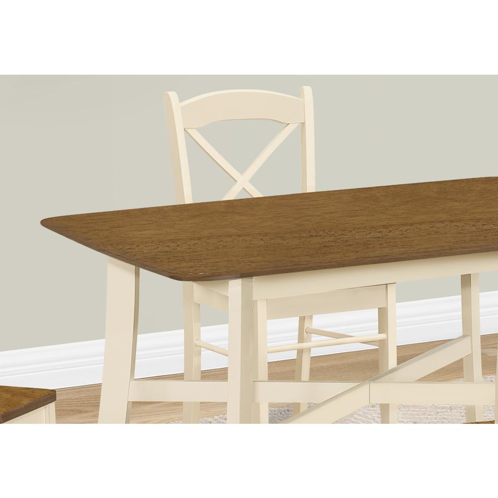 Dining Table, 48 Rectangular, Small, Kitchen, Dining Room, Oak And Cream. Picture 3