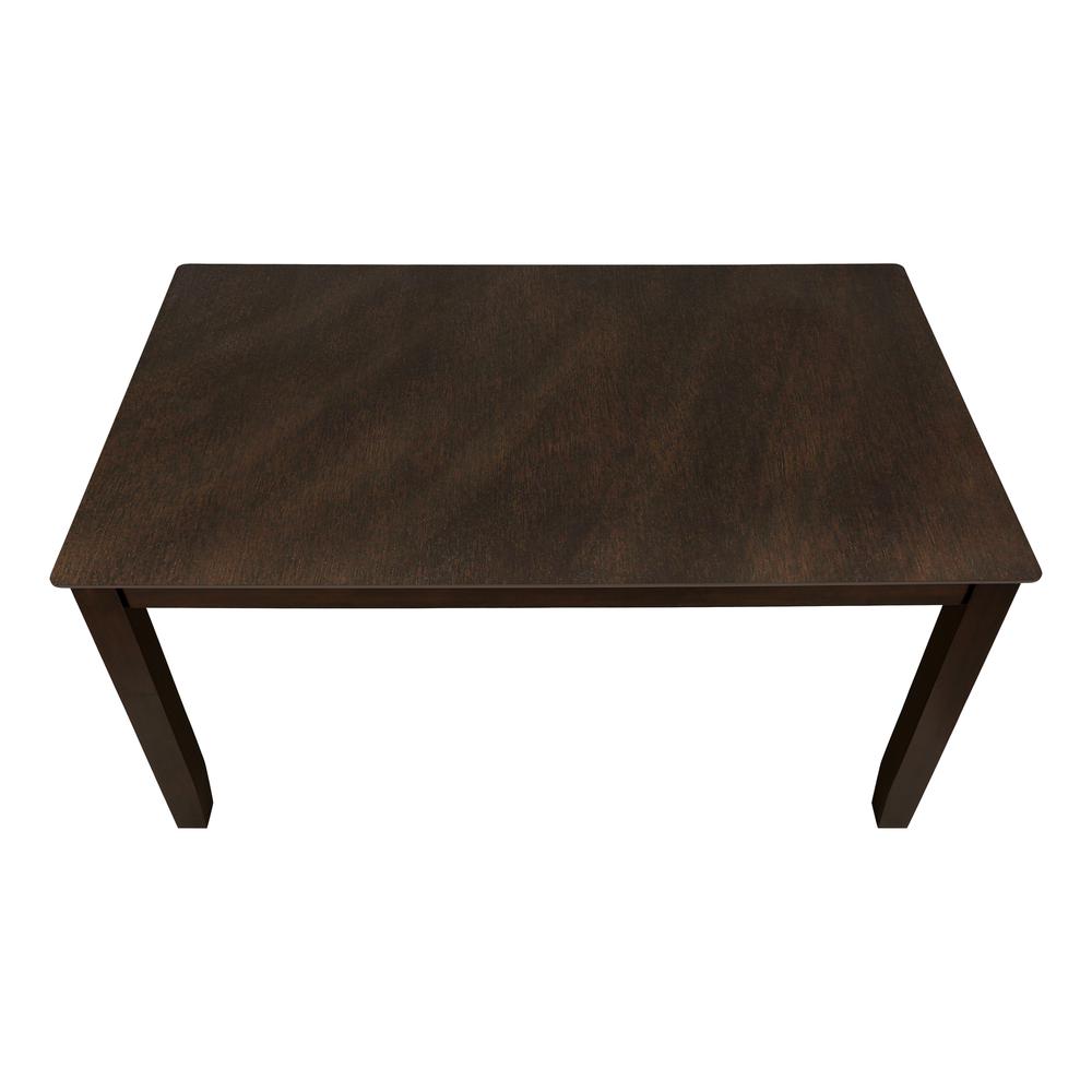 ="Dining Table, 60"" Rectangular, Dining Room, Kitchen, Brown Veneer, Transitio. Picture 5