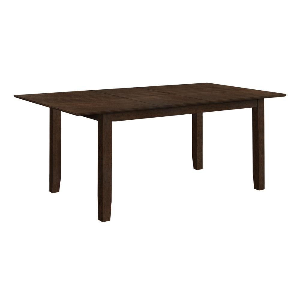 Dining Table, 78 Rectangular, 18 Extension Panel, Veneer Top, Solid Wood Legs. Picture 1