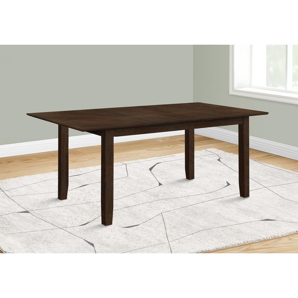Dining Table, 78 Rectangular, 18 Extension Panel, Veneer Top, Solid Wood Legs. Picture 3