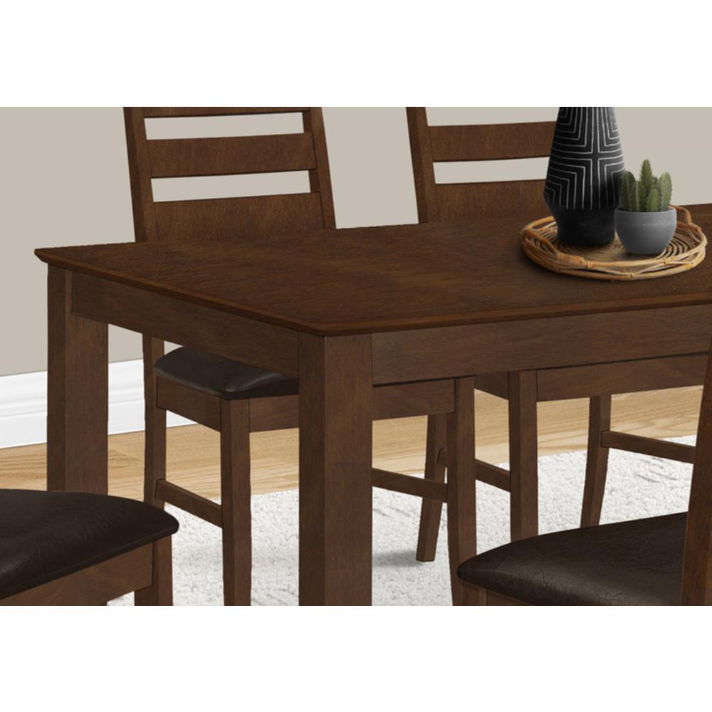 Dining Table, 60 Rectangular, Veneer Top, Solid Wood Legs, Dining Room, Kitchen. Picture 2