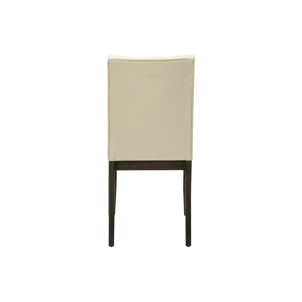Dining Chair, 37 Height, Set Of 2, Upholstered, Dining Room, Kitchen, Cream Fab. Picture 5