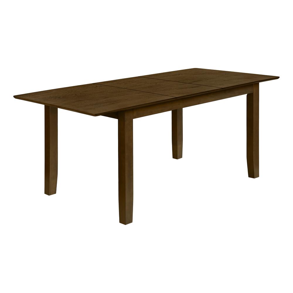 Dining Table, 72 Rectangular, 18 Extension Panel, Veneer Top, Solid Wood Legs. Picture 1