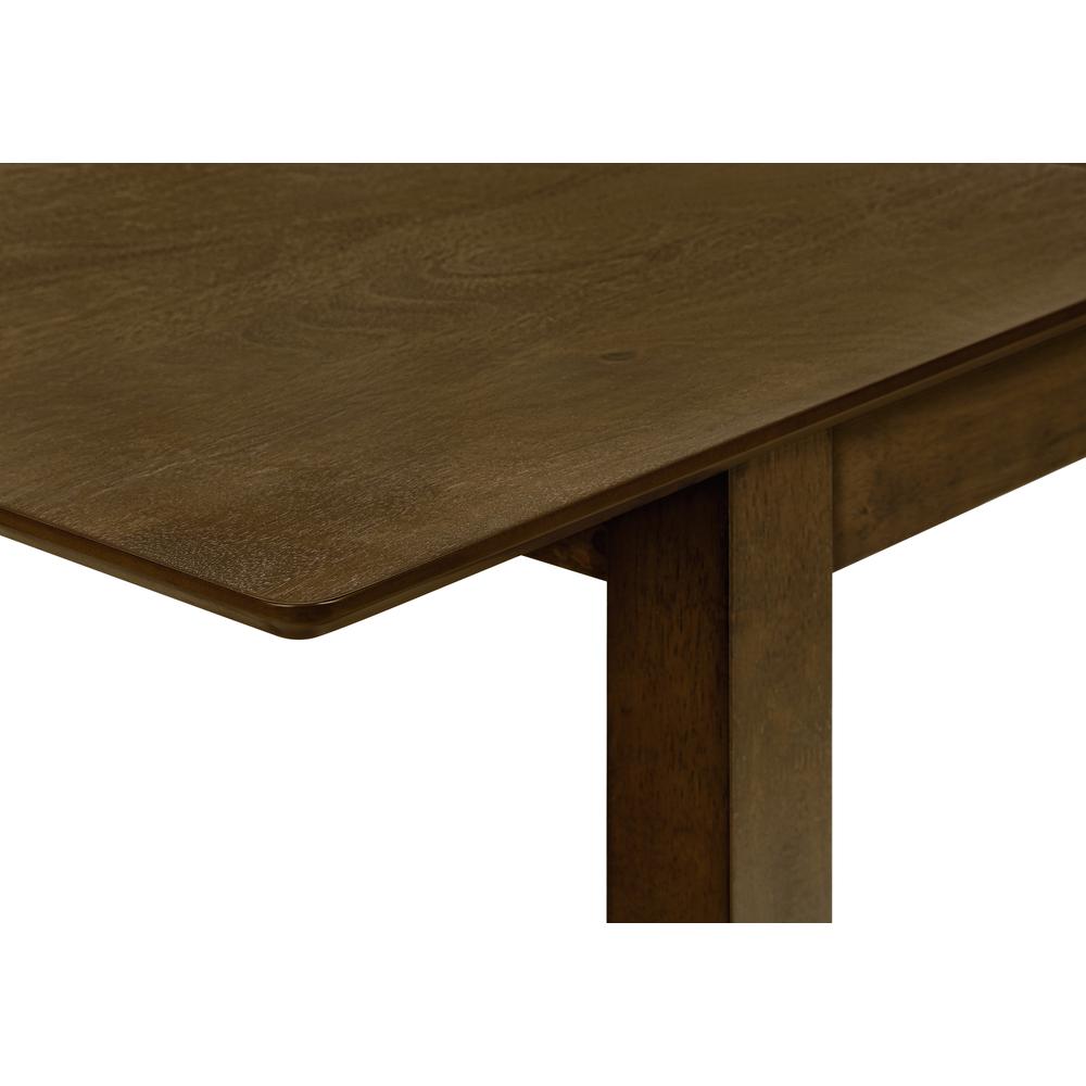 Dining Table, 72 Rectangular, 18 Extension Panel, Veneer Top, Solid Wood Legs. Picture 6