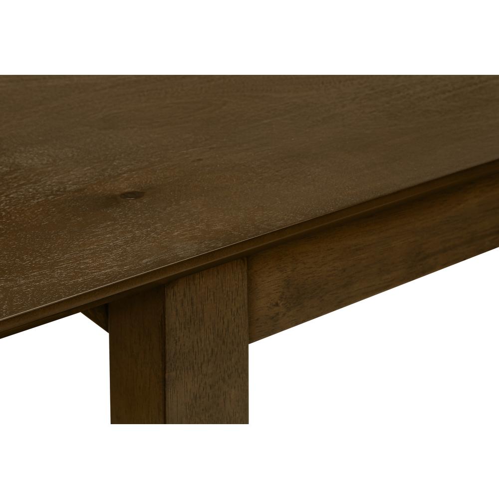 Dining Table, 72 Rectangular, 18 Extension Panel, Veneer Top, Solid Wood Legs. Picture 7
