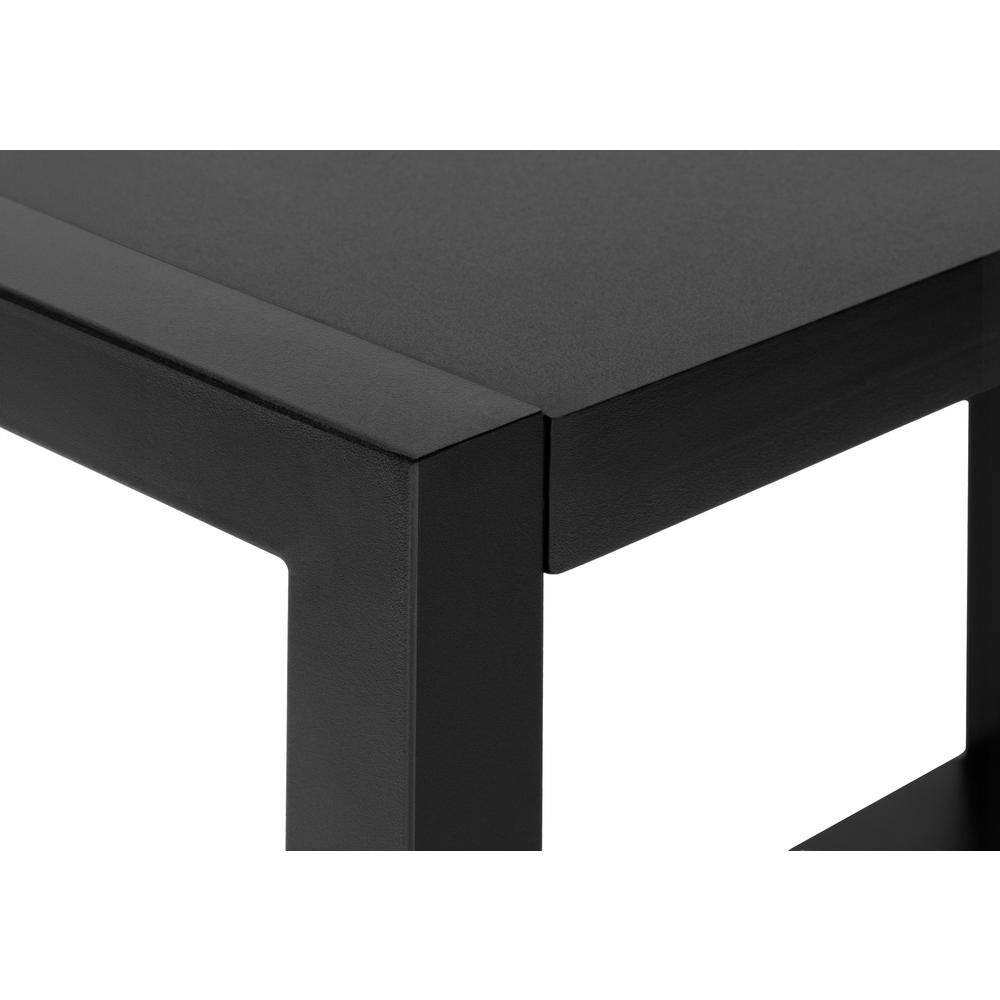 Accent Table, Side, End, Narrow, Small, 2 Tier, Living Room, Bedroom, Black. Picture 6
