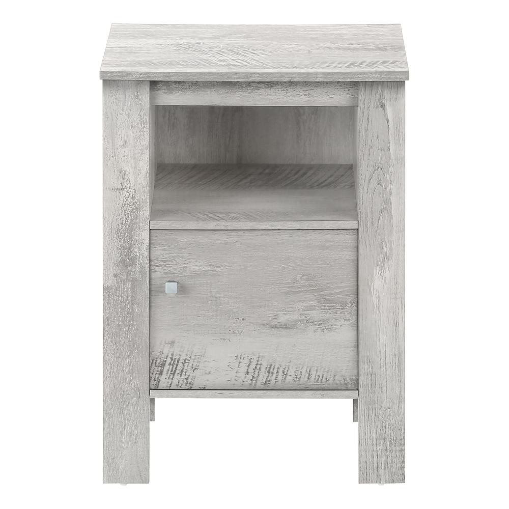 Accent Table, Side, End, Nightstand, Lamp, Storage, Living Room, Bedroom, Grey. Picture 2