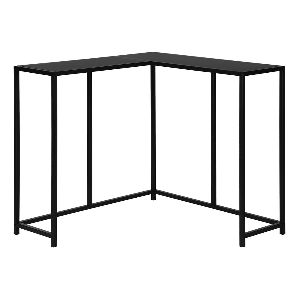 Accent Table, Console, Entryway, Narrow, Corner, Living Room, Bedroom, Black. Picture 1