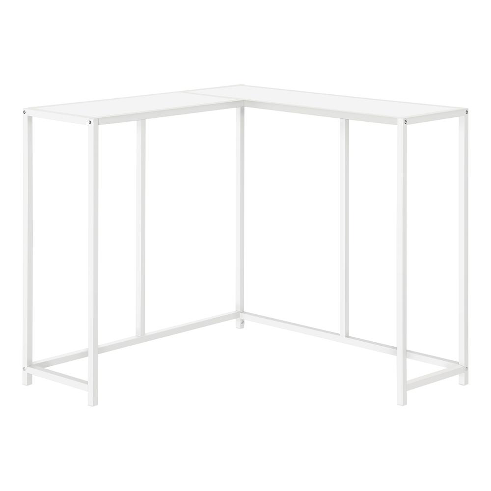 Accent Table, Console, Entryway, Narrow, Corner, Living Room, Bedroom, White. Picture 1