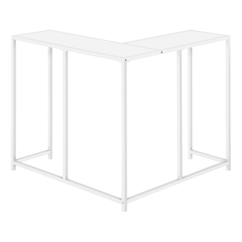 Accent Table, Console, Entryway, Narrow, Corner, Living Room, Bedroom, White. Picture 3