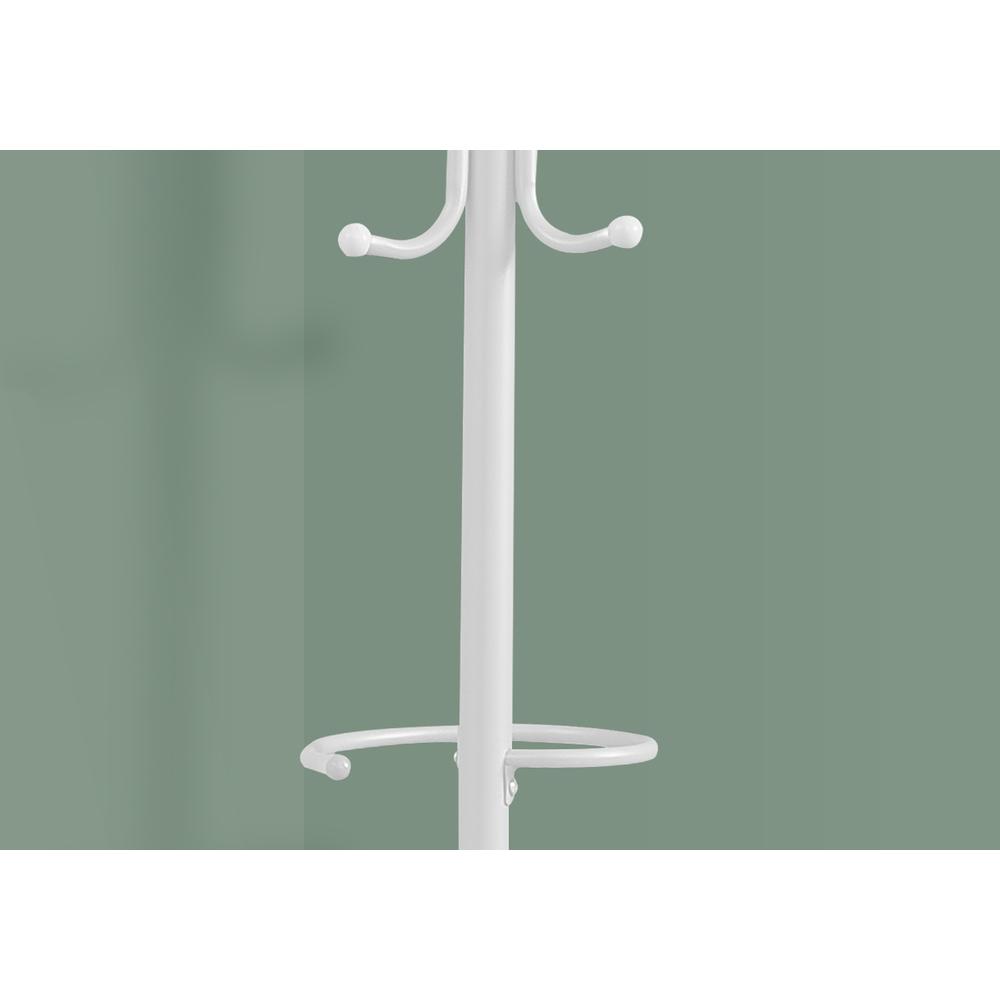 Coat Rack, Hall Tree, Free Standing, Hanging Bar, 6 Hooks, Entryway, 68H. Picture 3