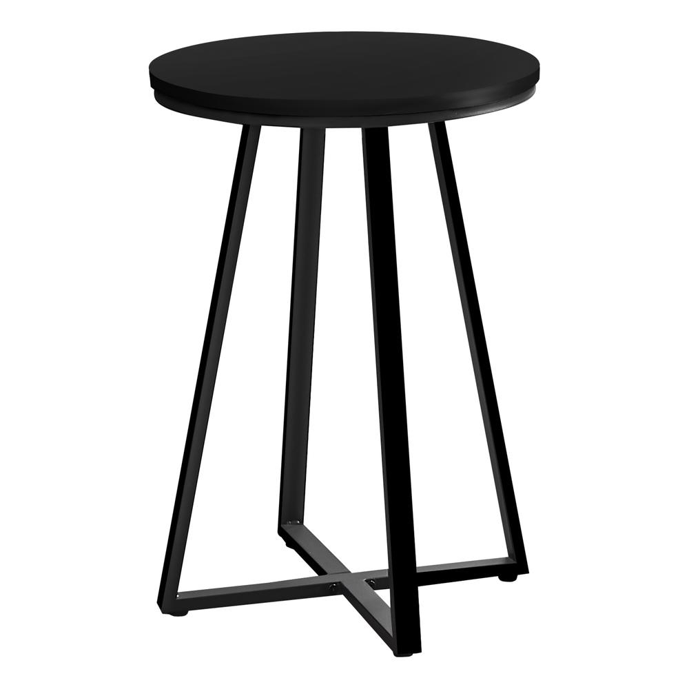 Accent Table, Side, Round, End, Nightstand, Lamp, Living Room, Bedroom, Black. Picture 1