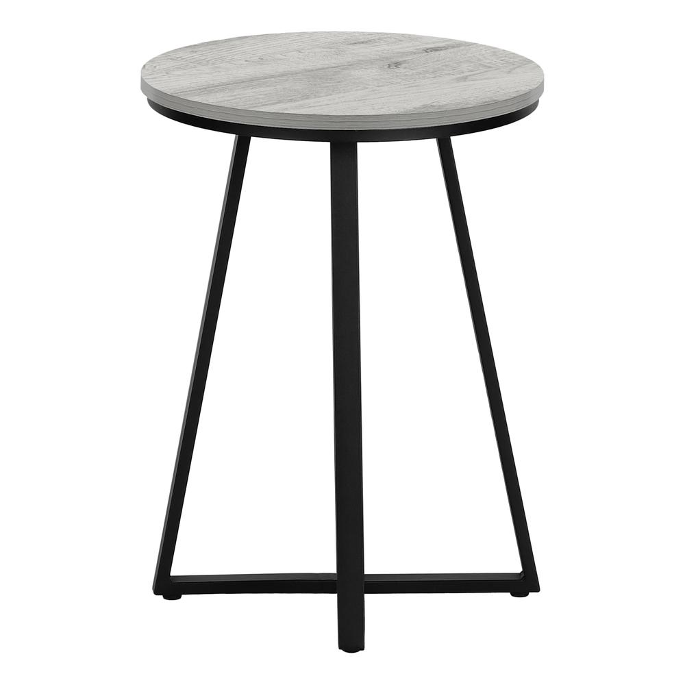 Accent Table, Side, Round, End, Nightstand, Lamp, Living Room, Bedroom, Grey. Picture 4