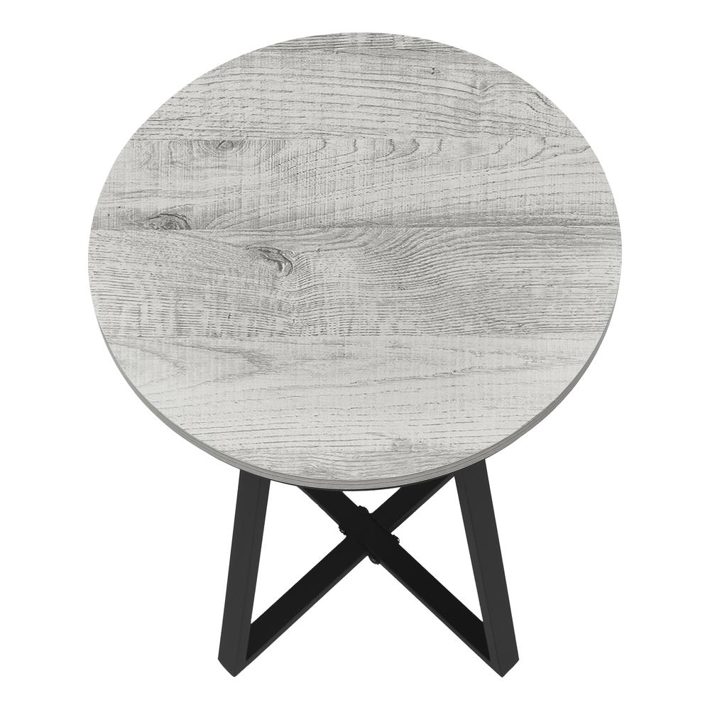 Accent Table, Side, Round, End, Nightstand, Lamp, Living Room, Bedroom, Grey. Picture 5