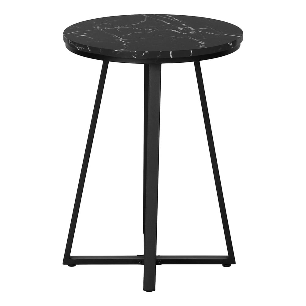 Accent Table, Side, Round, End, Nightstand, Lamp, Living Room, Bedroom, Black. Picture 2
