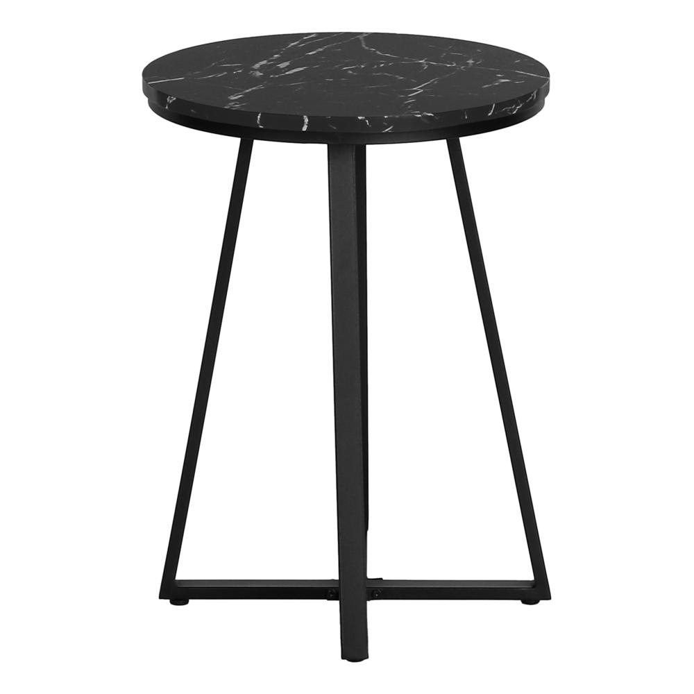 Accent Table, Side, Round, End, Nightstand, Lamp, Living Room, Bedroom, Black. Picture 4