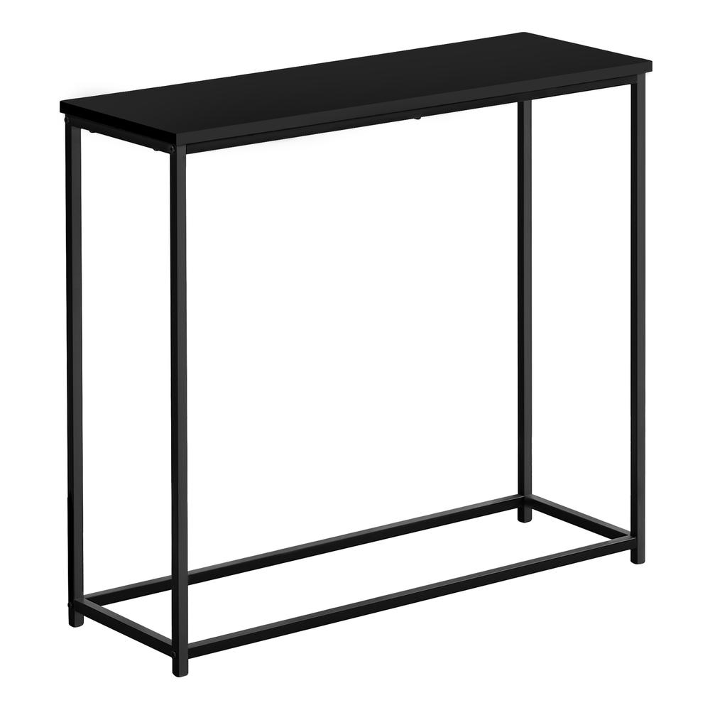 Accent Table, Console, Entryway, Narrow, Sofa, Living Room, Bedroom, Black. Picture 1