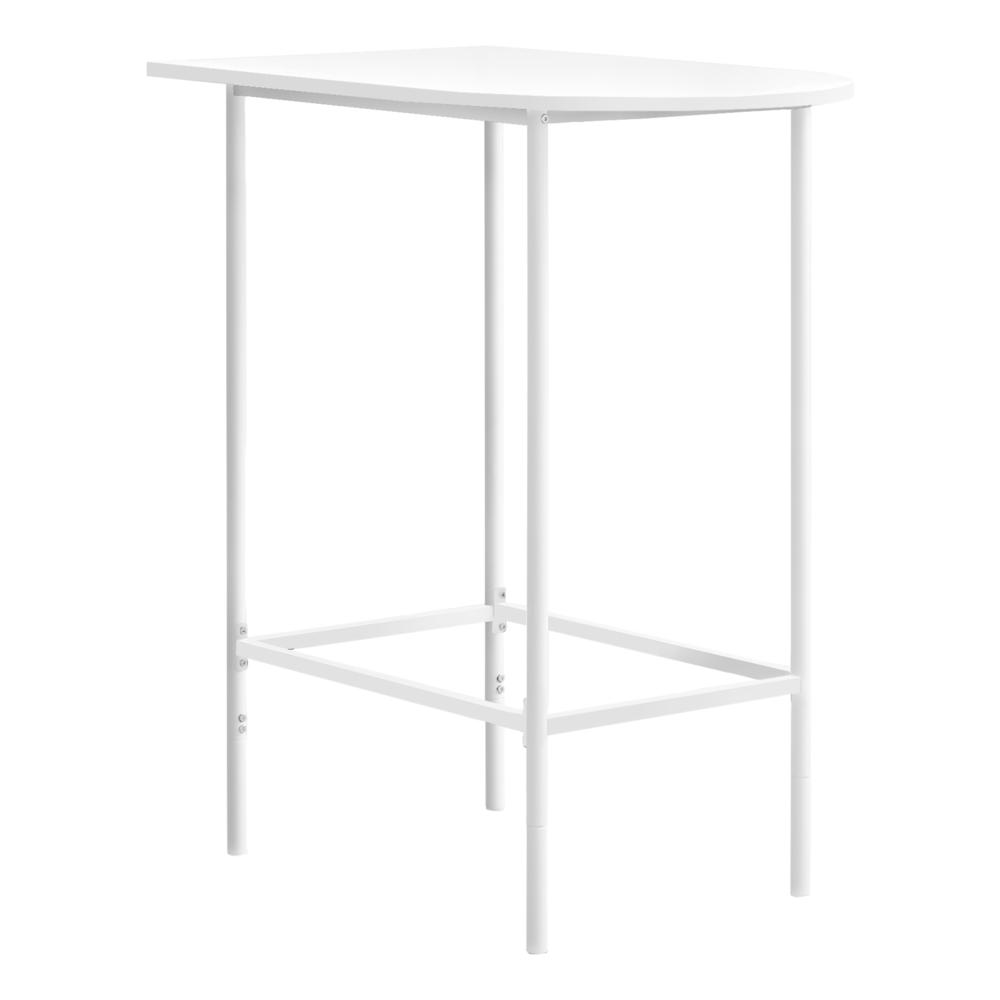 Home Bar, Bar Table, Bar Height, Pub, 36 Rectangular, Small, Kitchen, White. Picture 1
