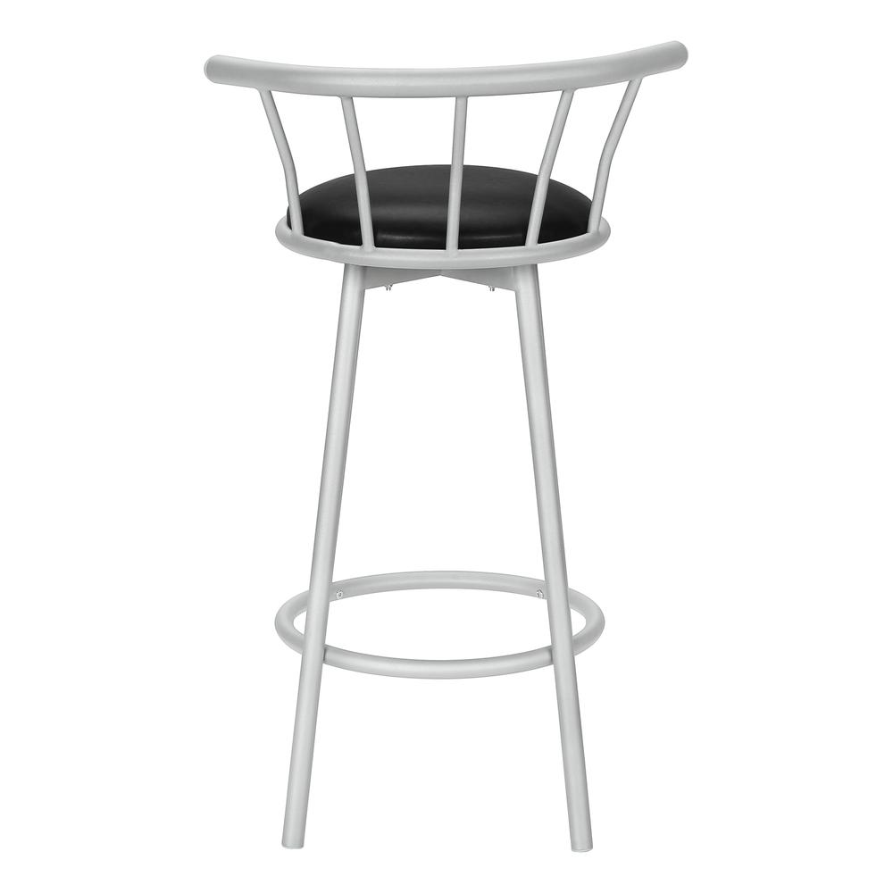 Bar Stool, Set Of 2, Swivel, Bar Height, Grey. Picture 4